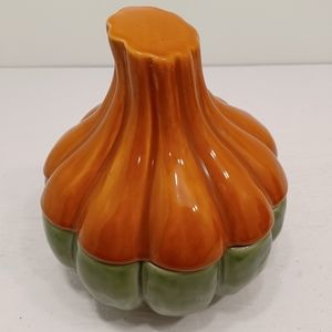 Whole Home ceramic gourd bowl dishwasher and microwave safe server fall decor.